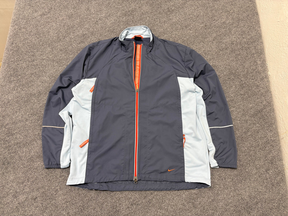 WMNS Y2K Nike Windbreaker Jacket - Navy / Blue Size XL