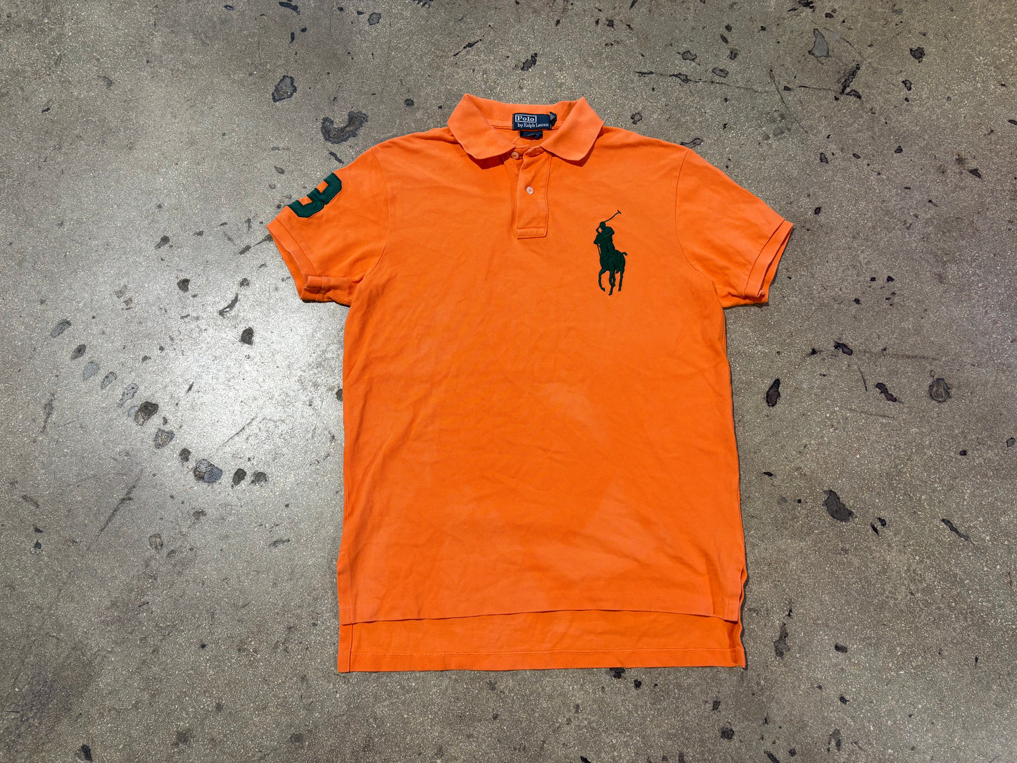 Polo Ralph Lauren Big Pony Polo Shirt - Orange/Green Size Medium