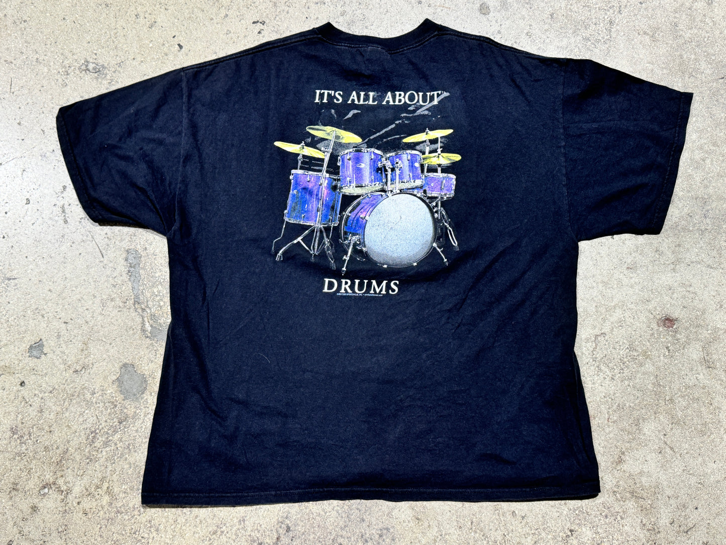 Its all About Drums Tee - Black Size XXL