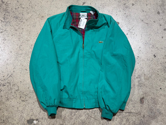 Izod Lacoste Harrington Plaid Liner Jacket - Aqua Size XL