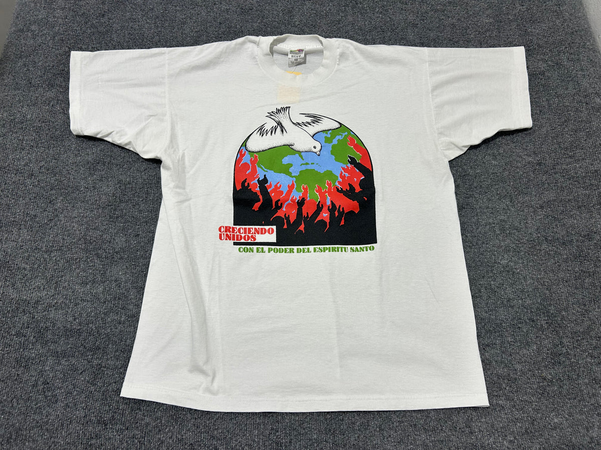 Creciendo Unidos Espiritu Santo Tee - White Size XL
