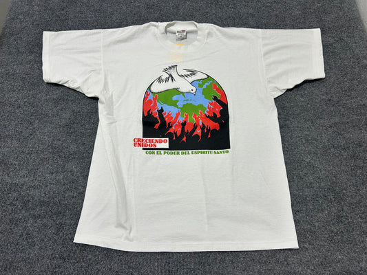 Creciendo Unidos Espiritu Santo Tee - White Size XL