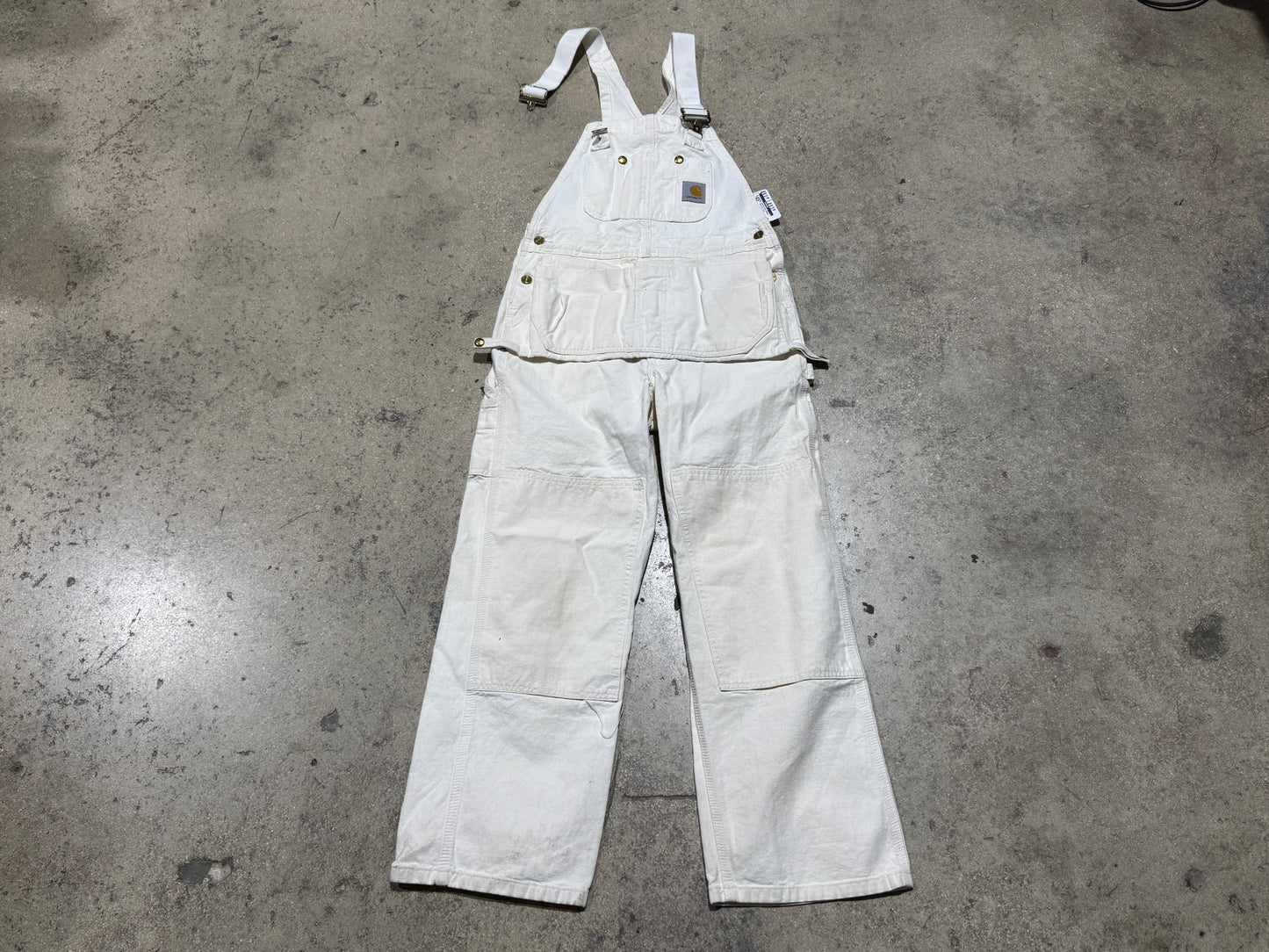 Carhartt Denim Overalls - White Size 32x30