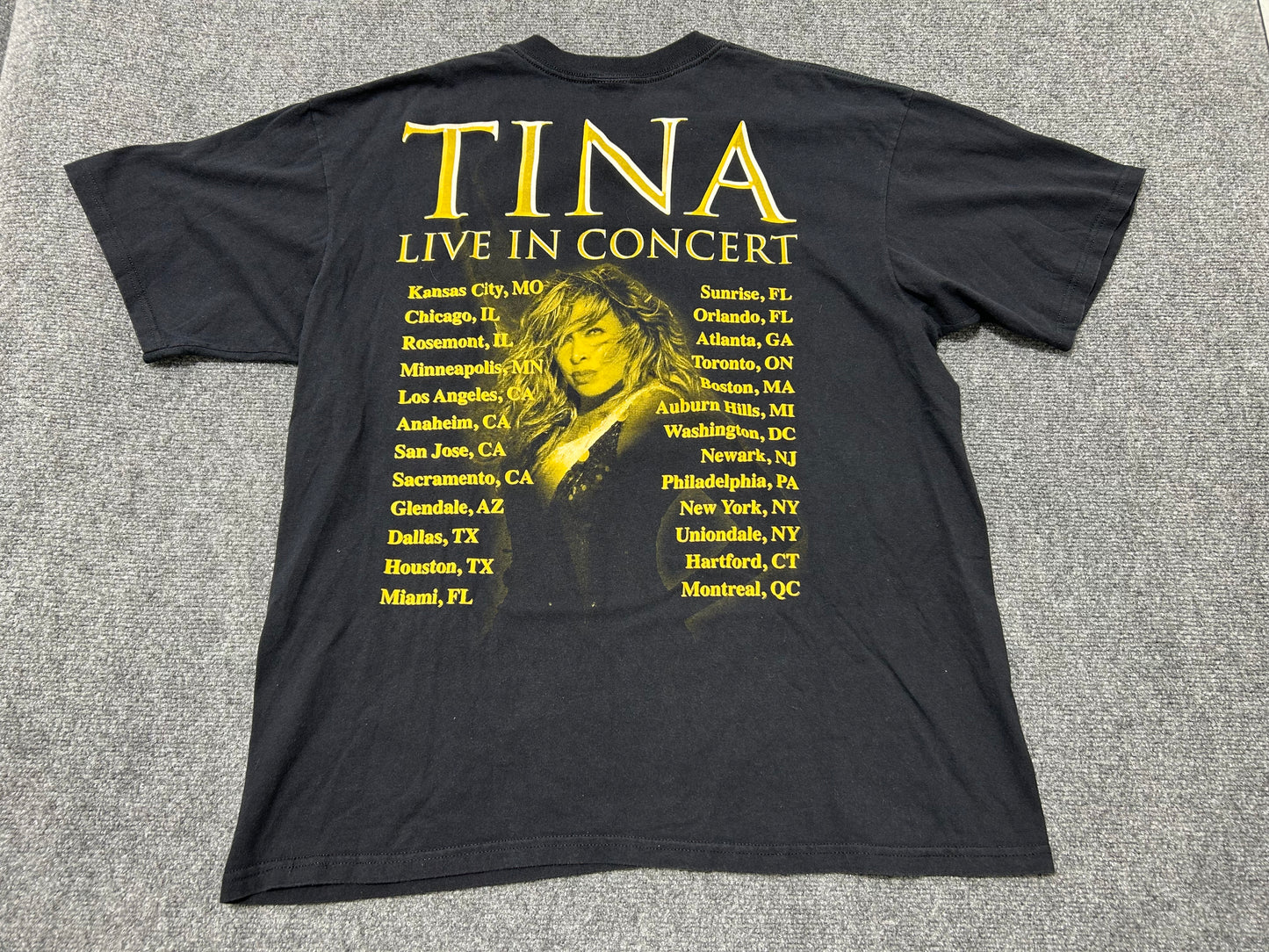Tina Tour Tee - Black Size XL