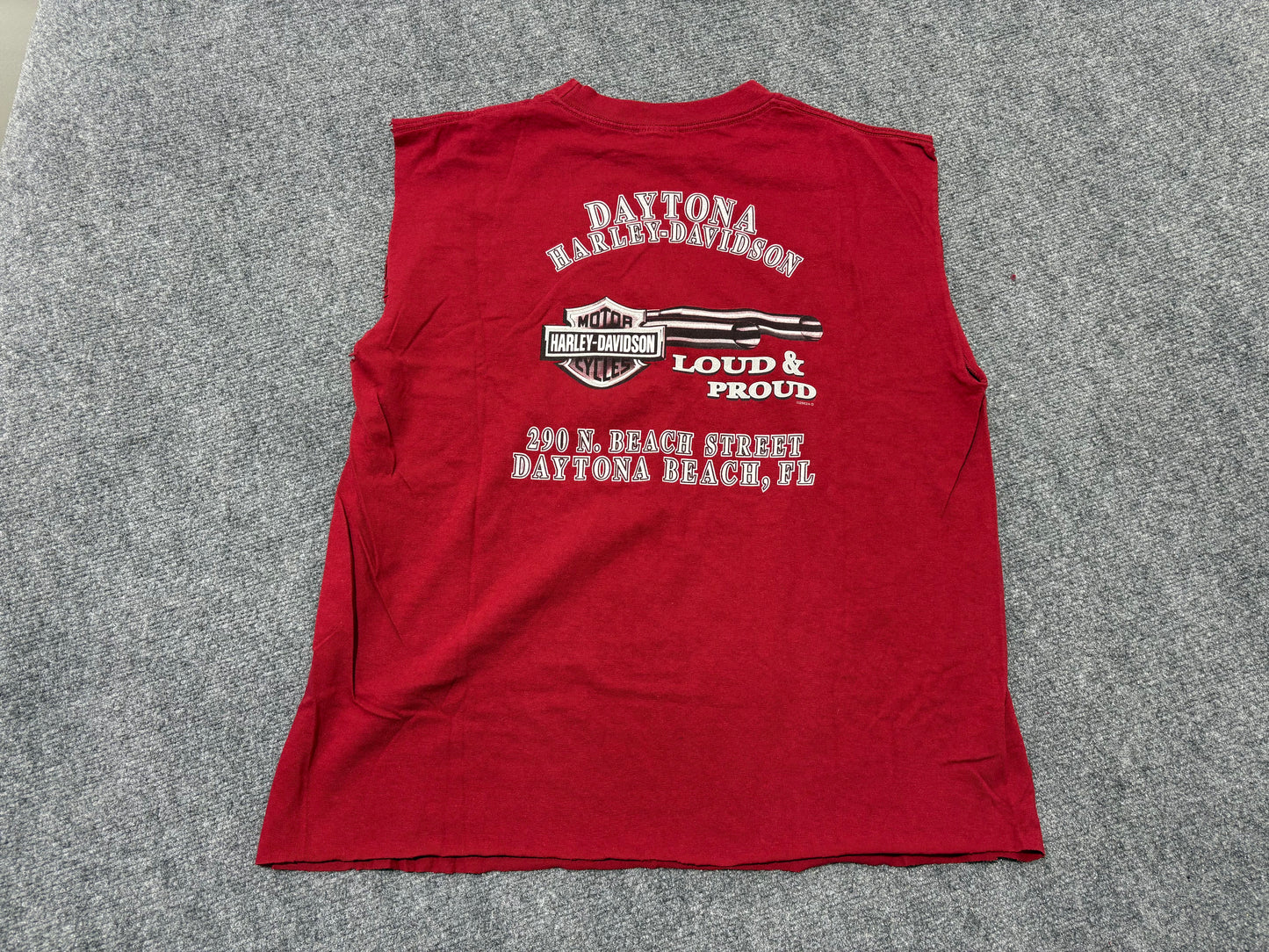 Harley Davidson Innovative Performance Cut Off Tee - Red Size Large