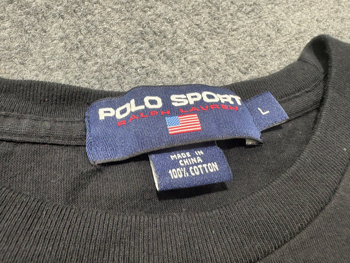 Polo Sport Ski Man Long Sleeve Tee - Black Size Large