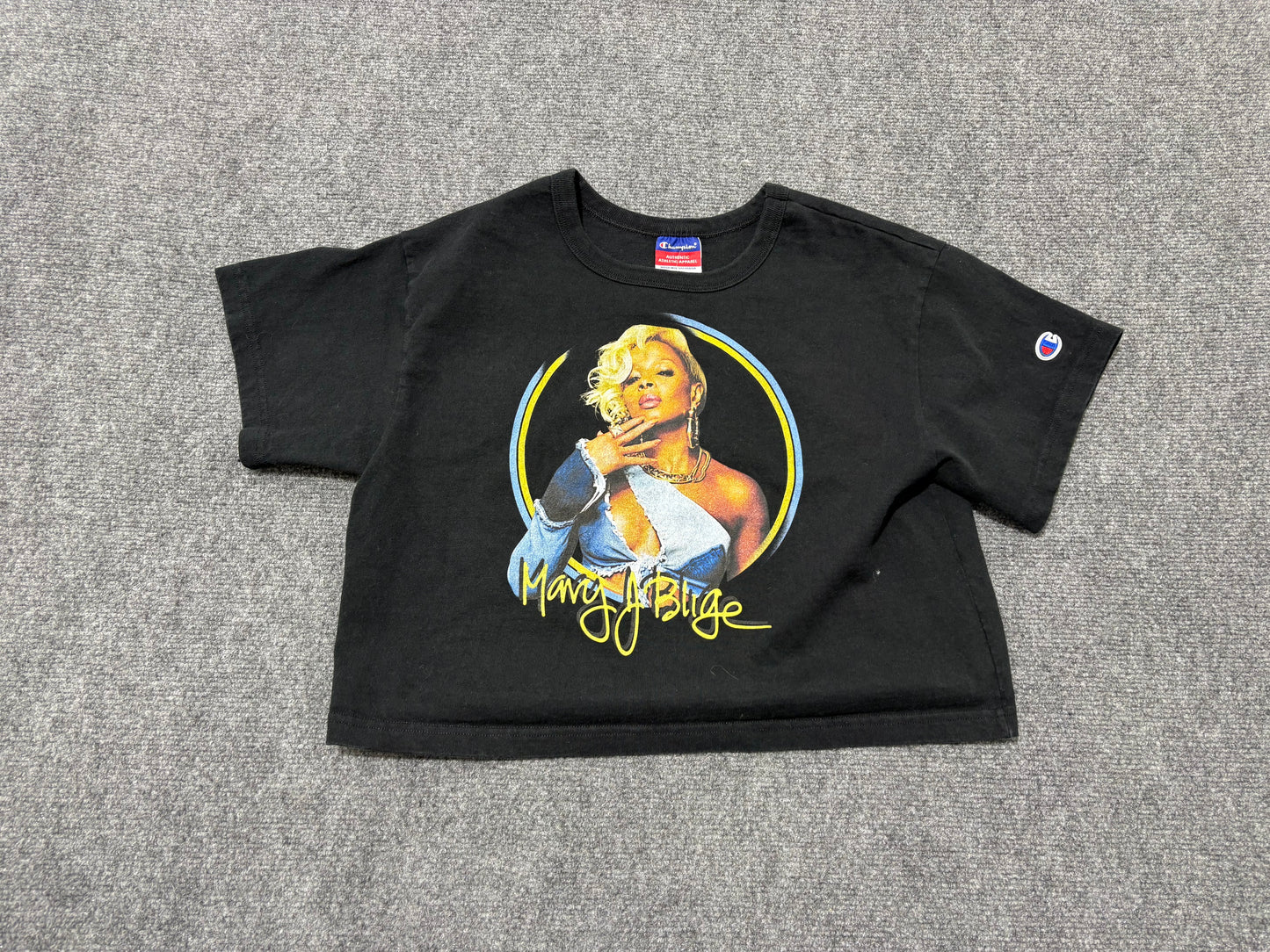 Mary J Blige Cropped Tee - Black Size Large