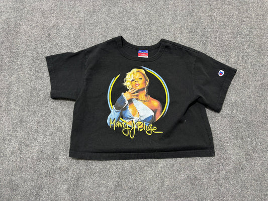 Mary J Blige Cropped Tee - Black Size Large