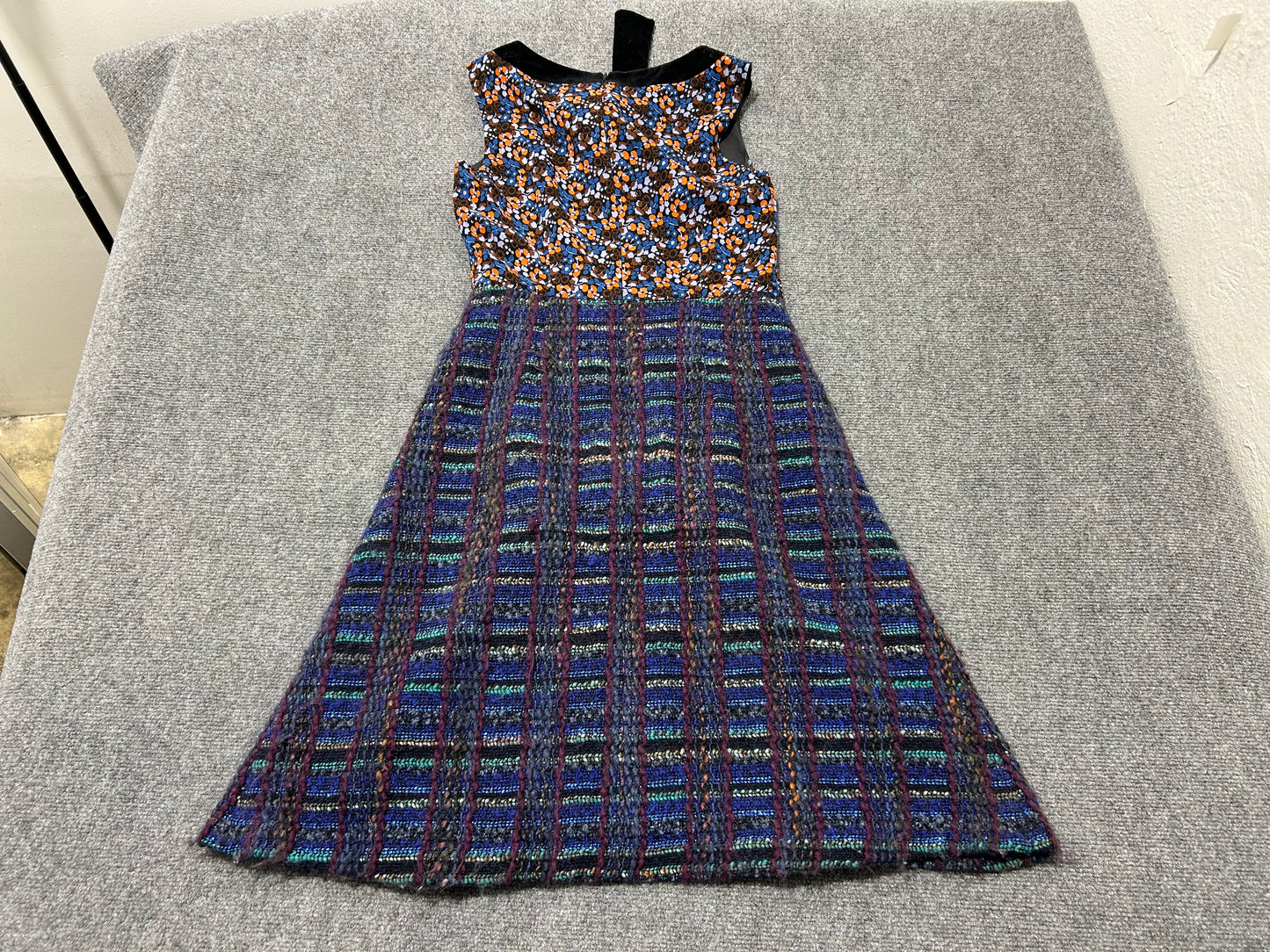Anna Sui Tweed Dress - Blue/Multi Size 4