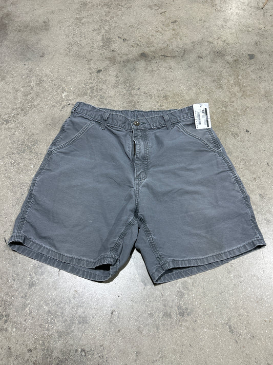 Carhartt Leather Patch Shorts - Grey Size 30 (CON)
