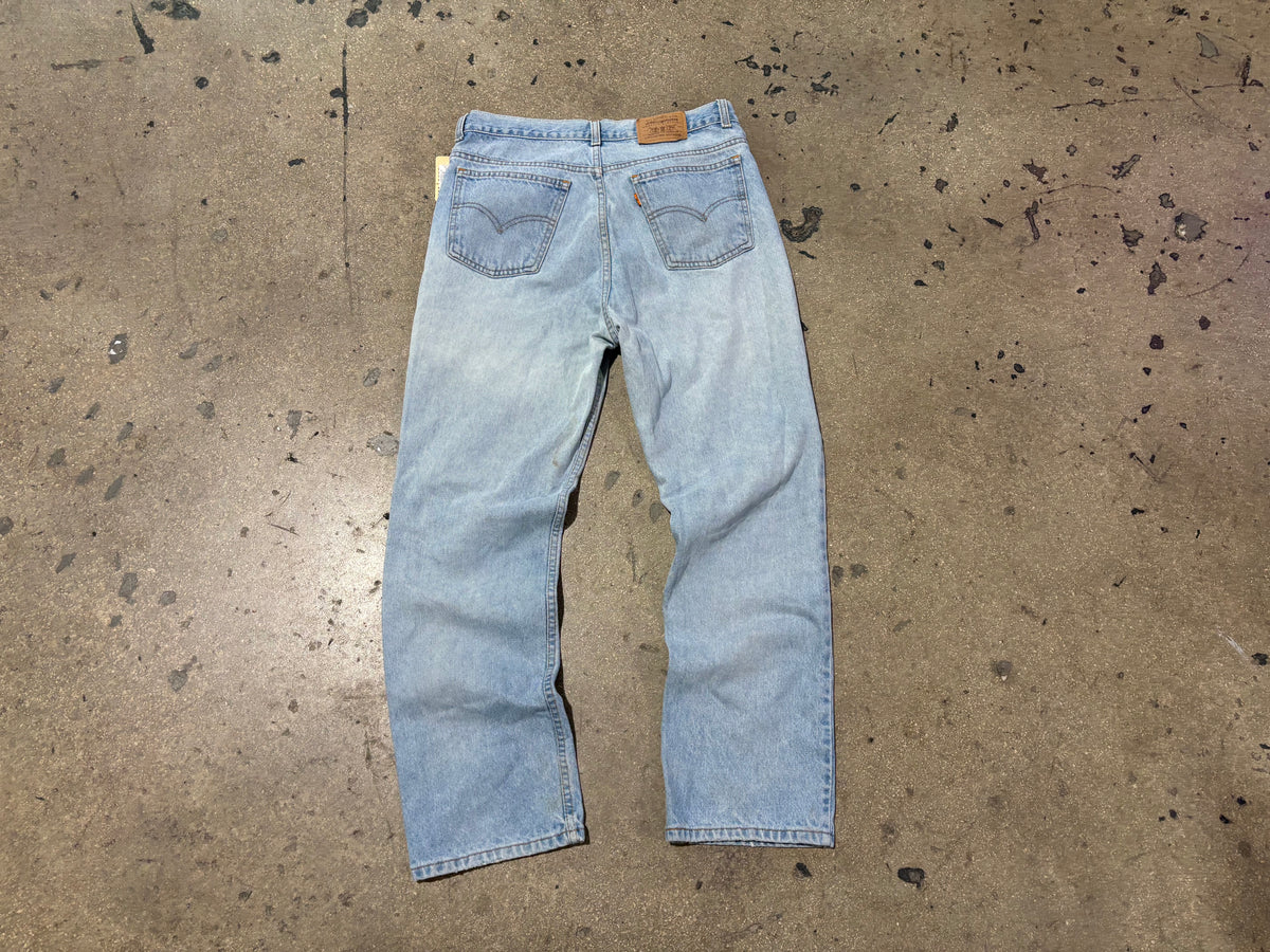Levis Straight Light Wash Jeans - Blue Size 34x30