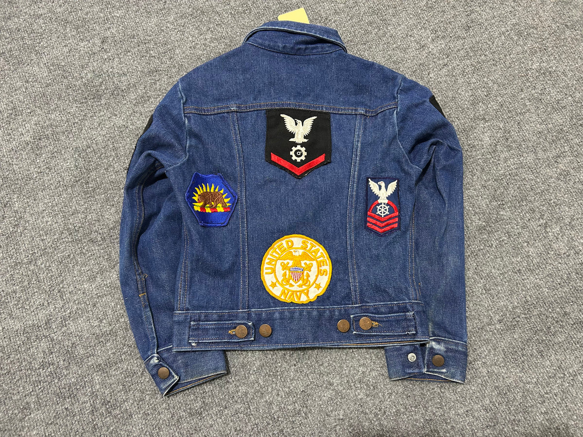 Kids Wrangler Patches Denim Jacket - Blue Size 8y