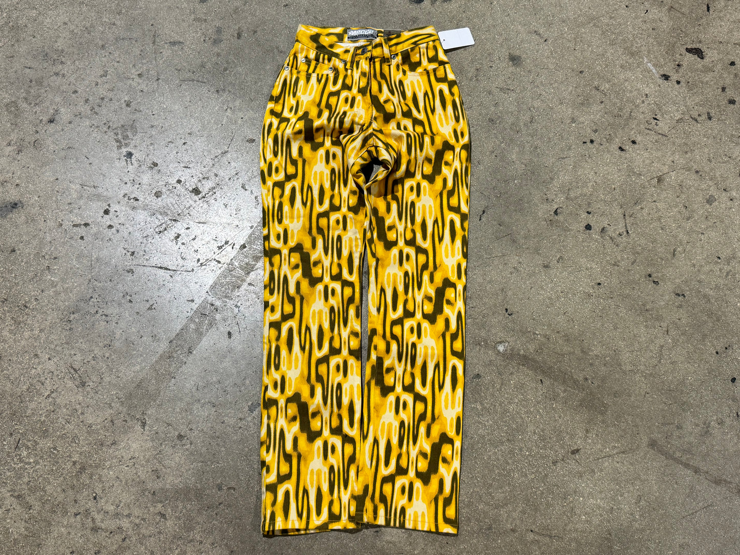 Womens Mecca Abstract Denim - Yellow/Brown Size 0