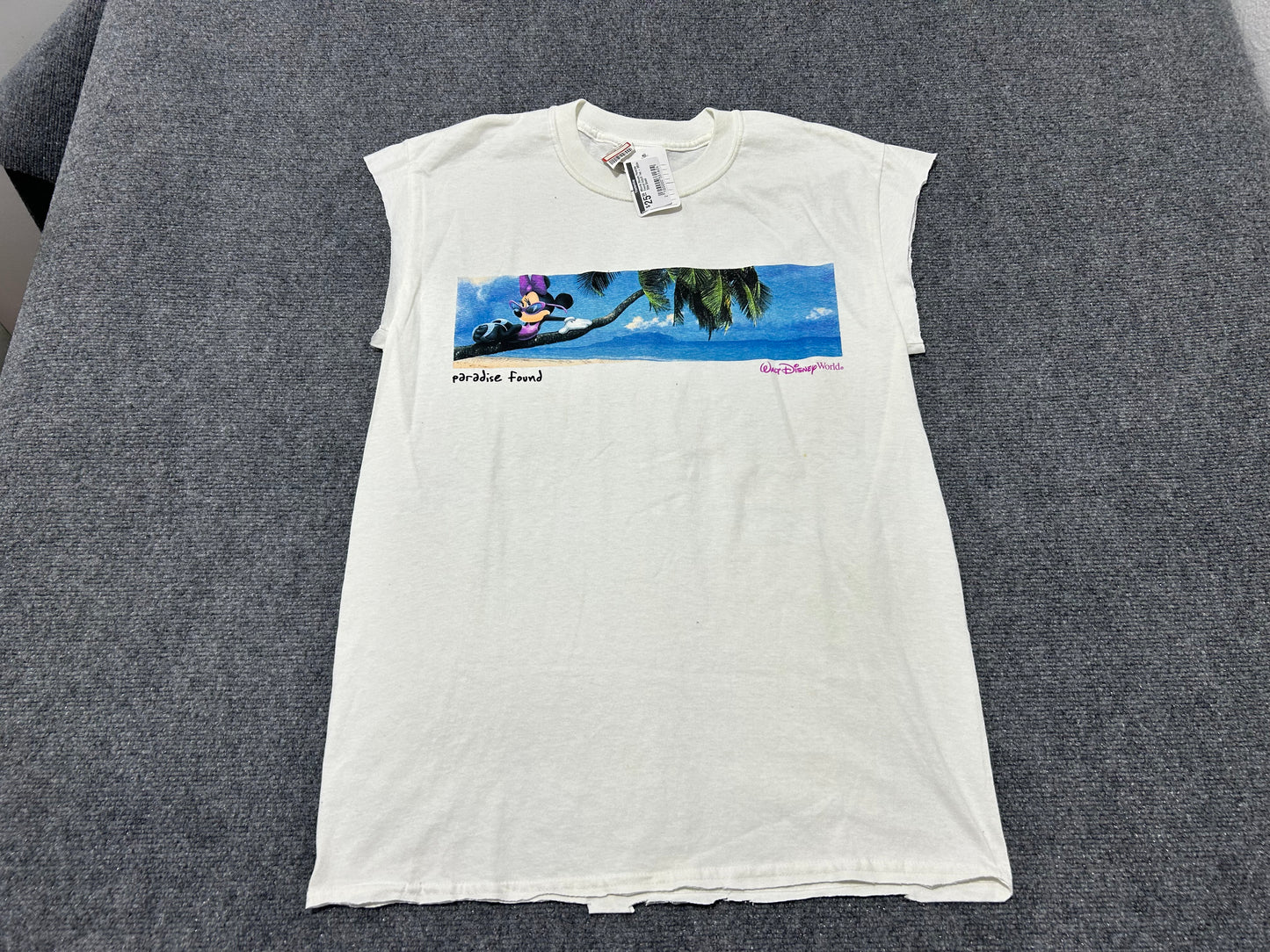 Minnie Mouse Paradise Found Cutoff Tee - White Size Small