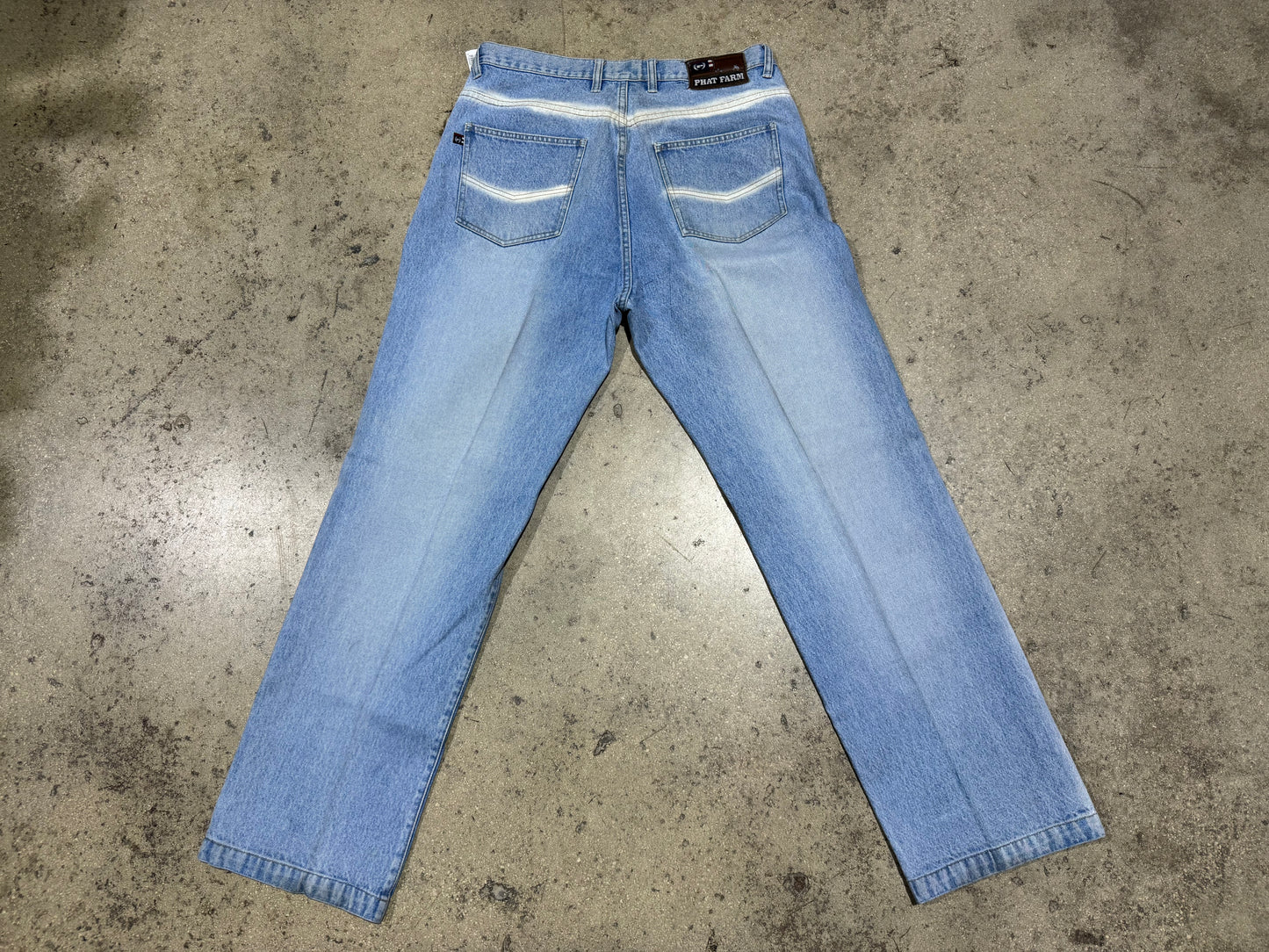 Phat Farm Side Fade Denim - Light Wash Size 34x33