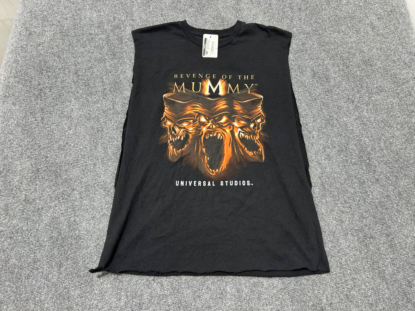 Cutoff Sleeveless Universal Studios Revenge Of The Mummy Tee - Black Size XL