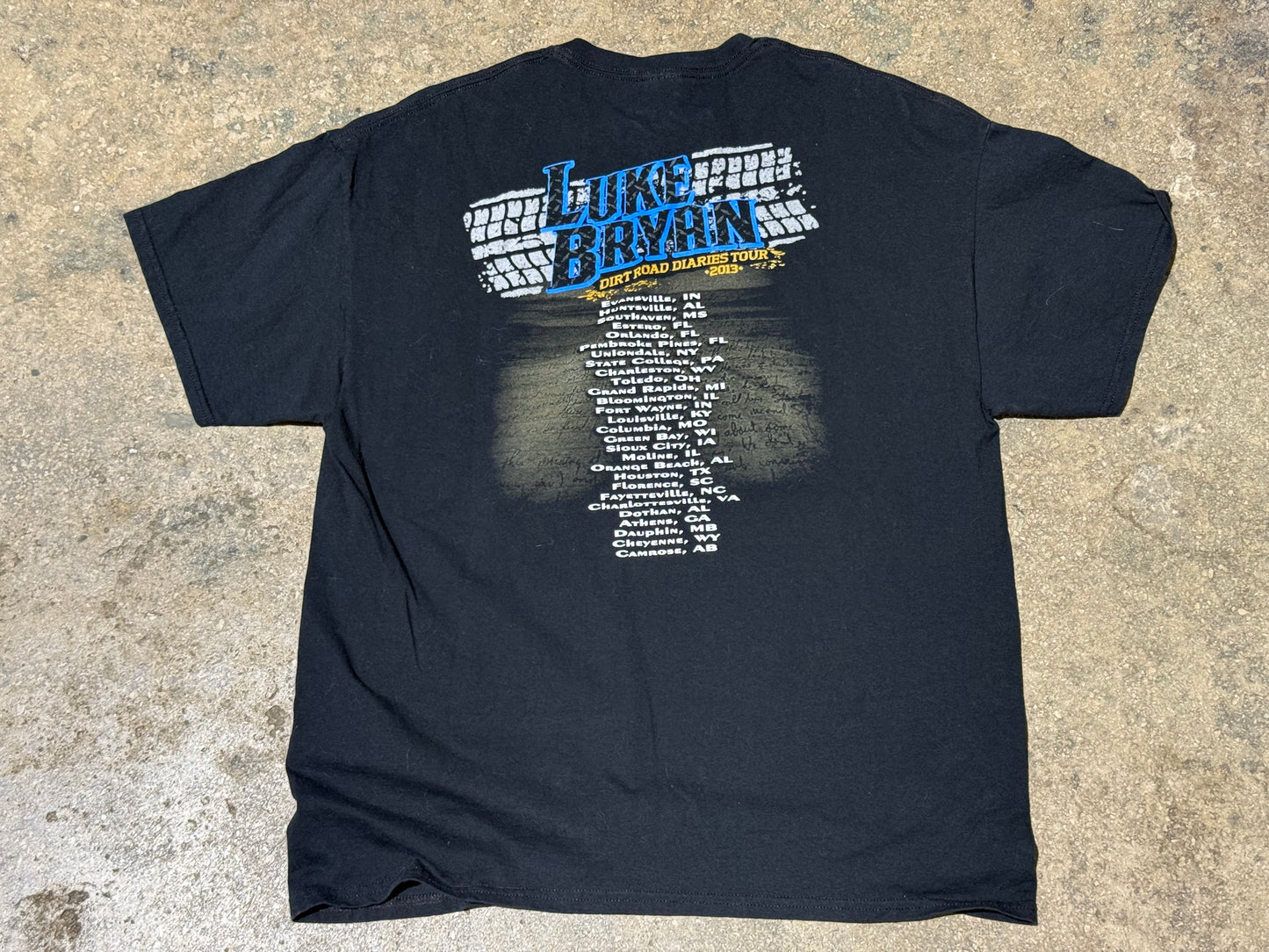 2013 Luke Bryan Tour Tee - Black Size XL