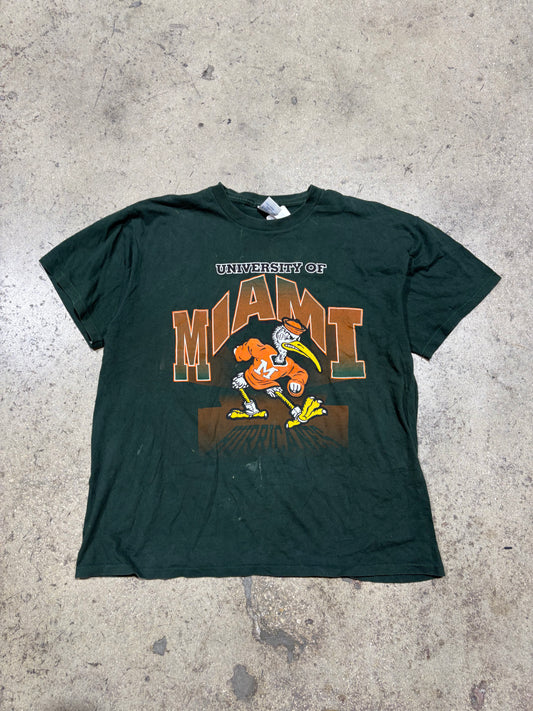 UM University of Miami Arc Sebastian Tee - Green Size XL