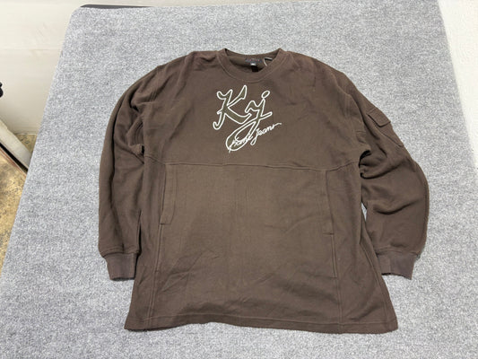 Karl Kani Pocket Sweatshirt - Brown Size XL