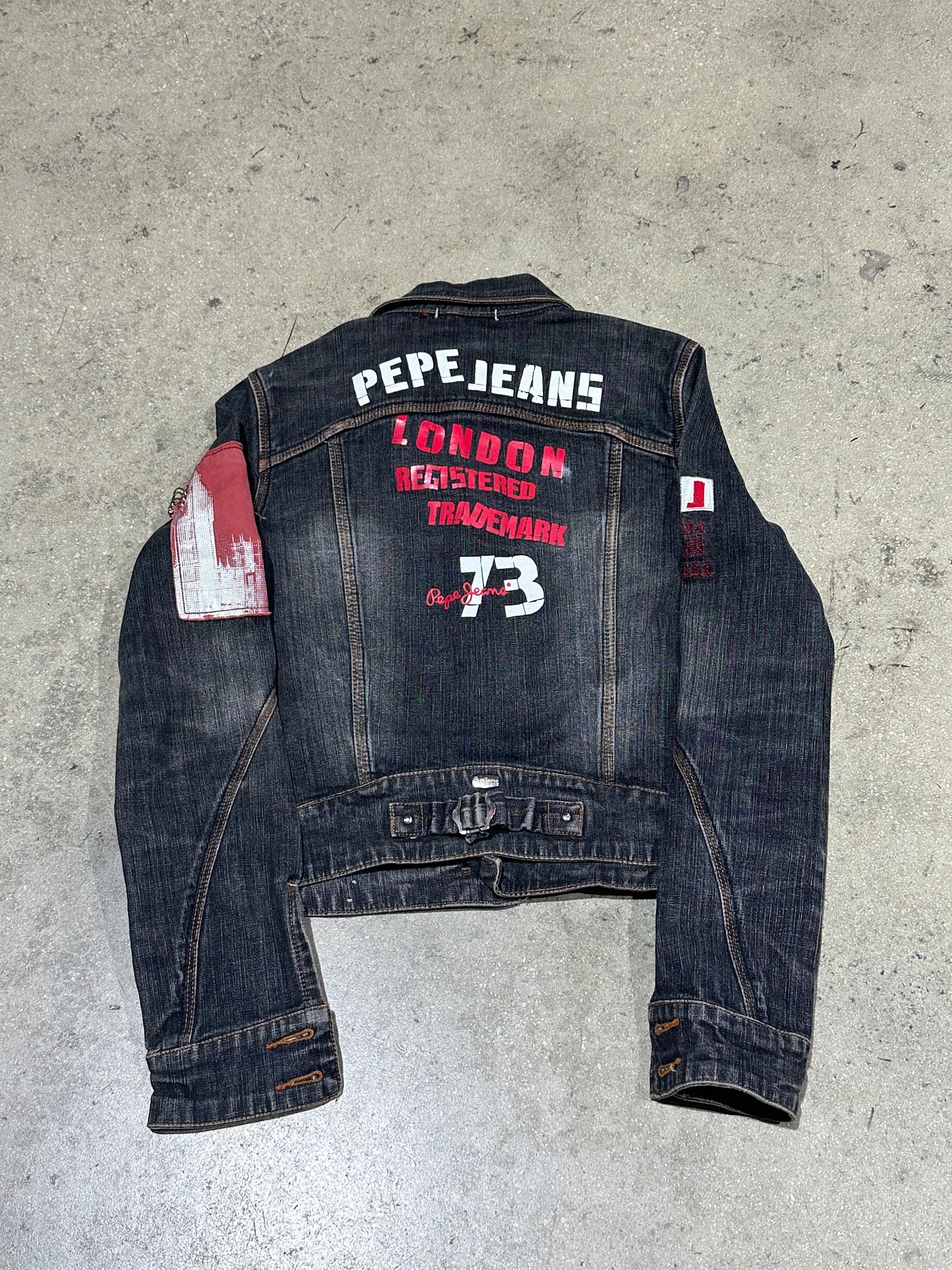 Women's Pepe Jeans Denim Jacket - Black Size Medium