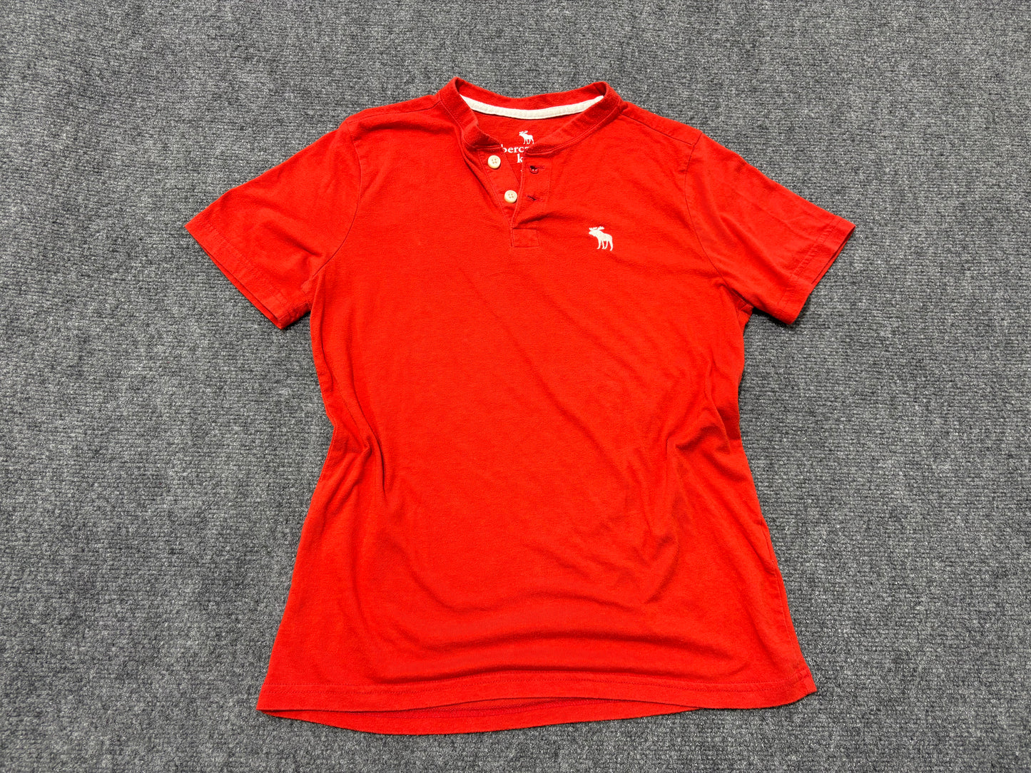 Abercrombie Henley Shirt - Red Size Small