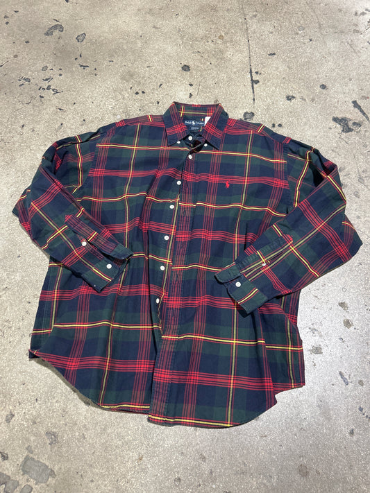 Polo Ralph Lauren Tartan Flannel - Blue/Red/Green Size Large