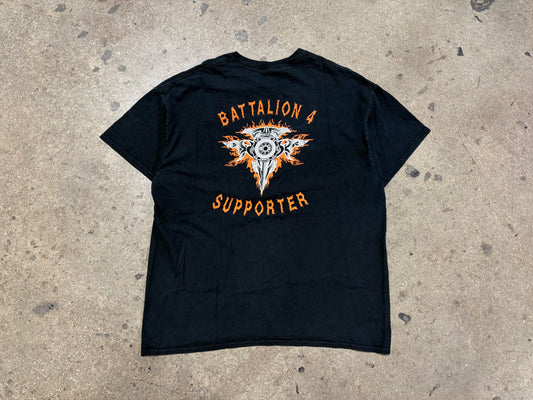 Firefighter Battalion 4 Supporter Tee - Black Size XL