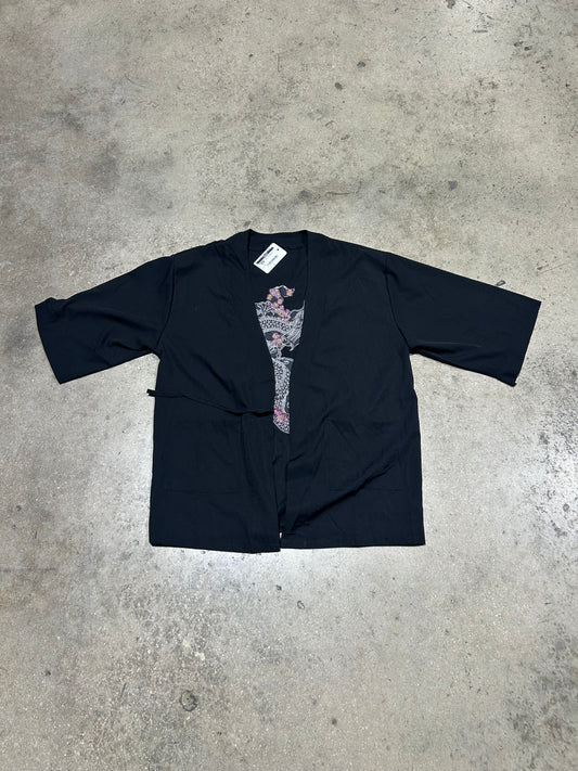 Womens Dragon Kimono - Black Size Medium
