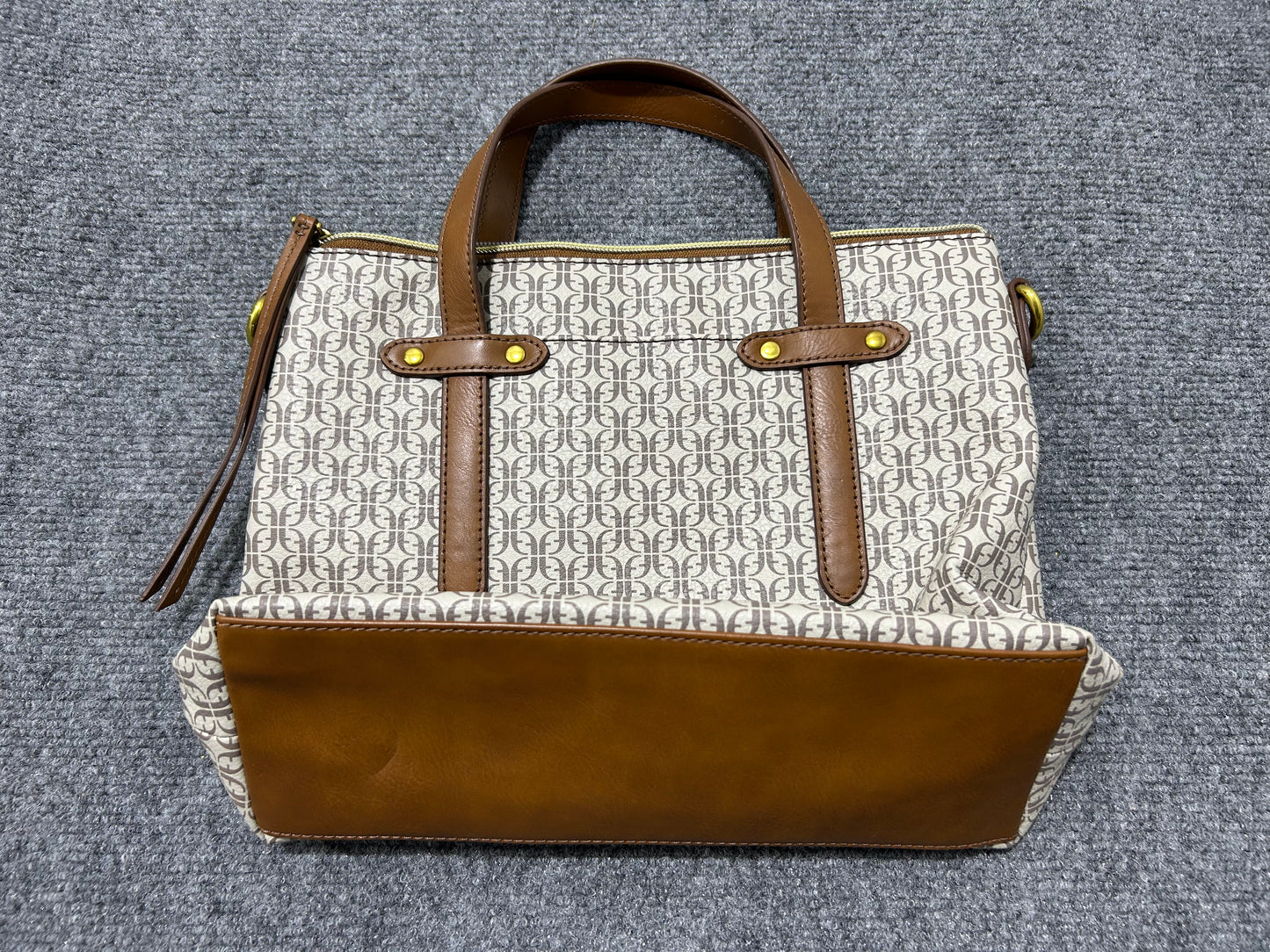 Fossil Felicity Monogram Tote Bag - Beige