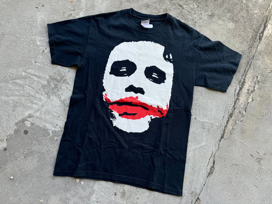 The Dark Knight Big Face Joker Tee - Black Size Medium