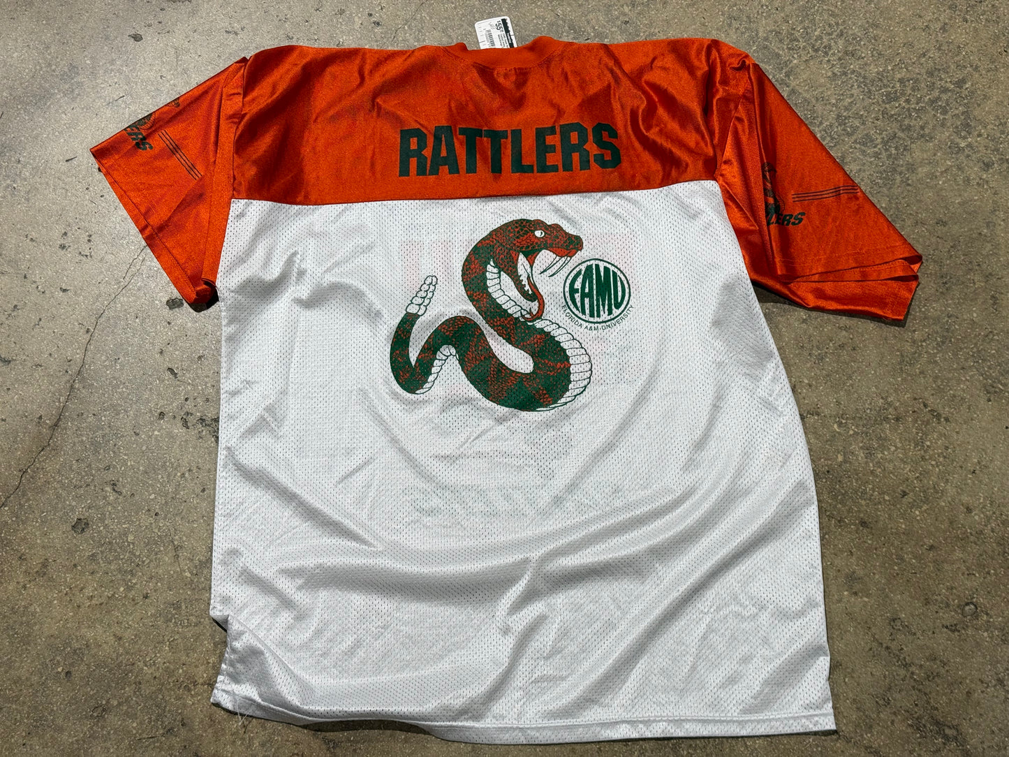 FAMU Swole Rattlers Football Jersey - White/Orange Size 2XL