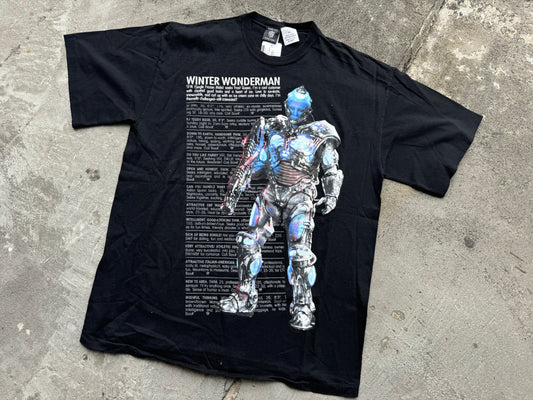 Batman & Robin Mr. Freeze Winter Wonderman Tee - Black Size XL