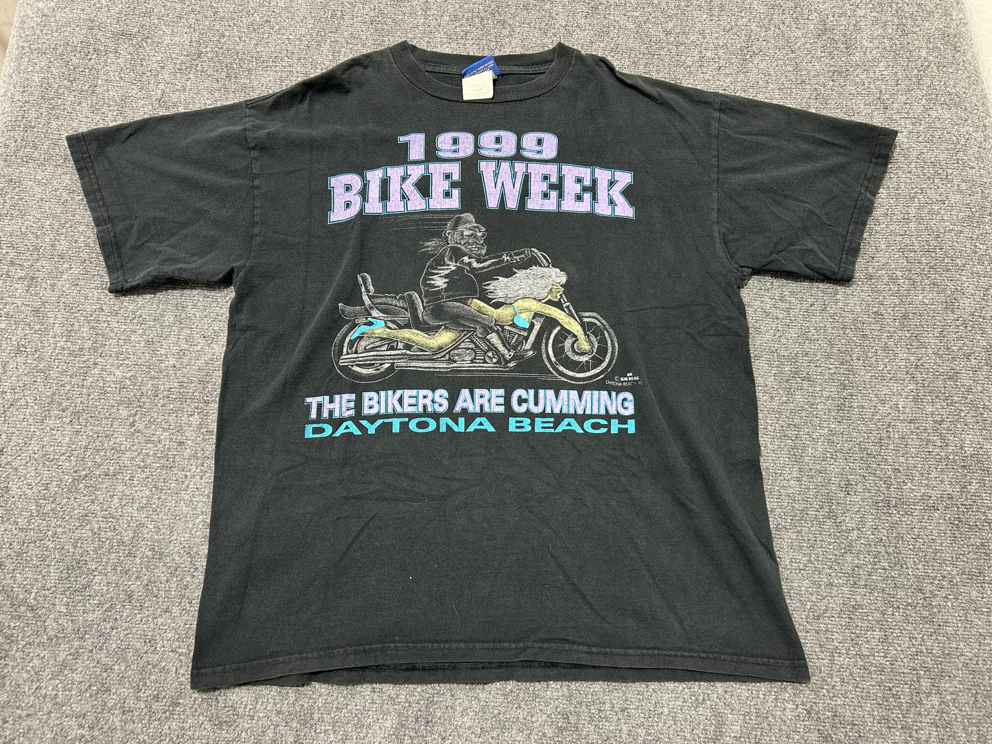 1999 The Bikers Are Cumming Tee - Black Size XL(con)