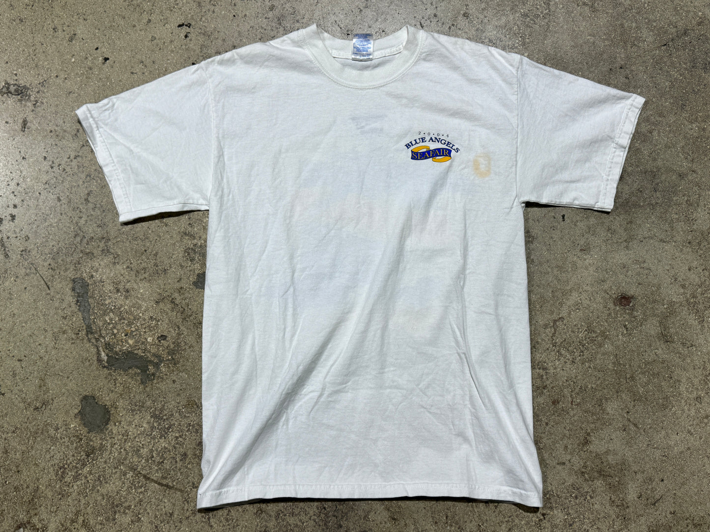 2004 Blue Angels Seafair Tee - White Size Medium