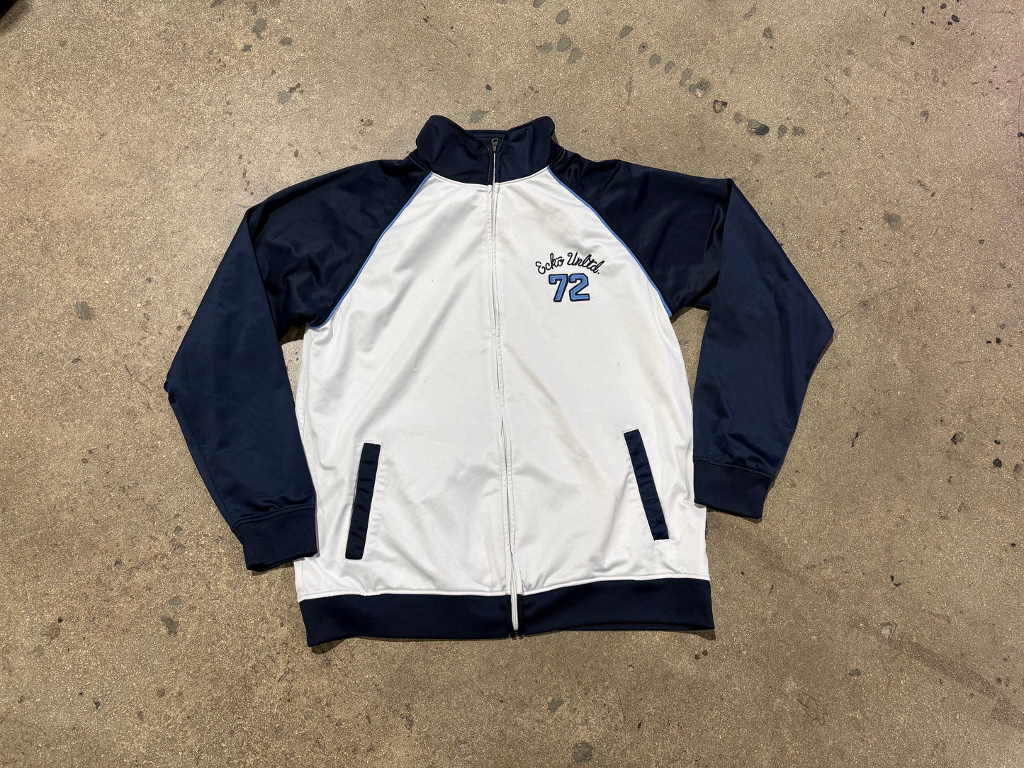 Ecko Unlimited Track Jacket - White / Navy Size XL