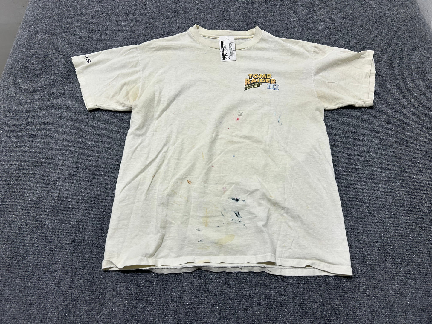Tomb Raider 3 Game Tee - White Size Large