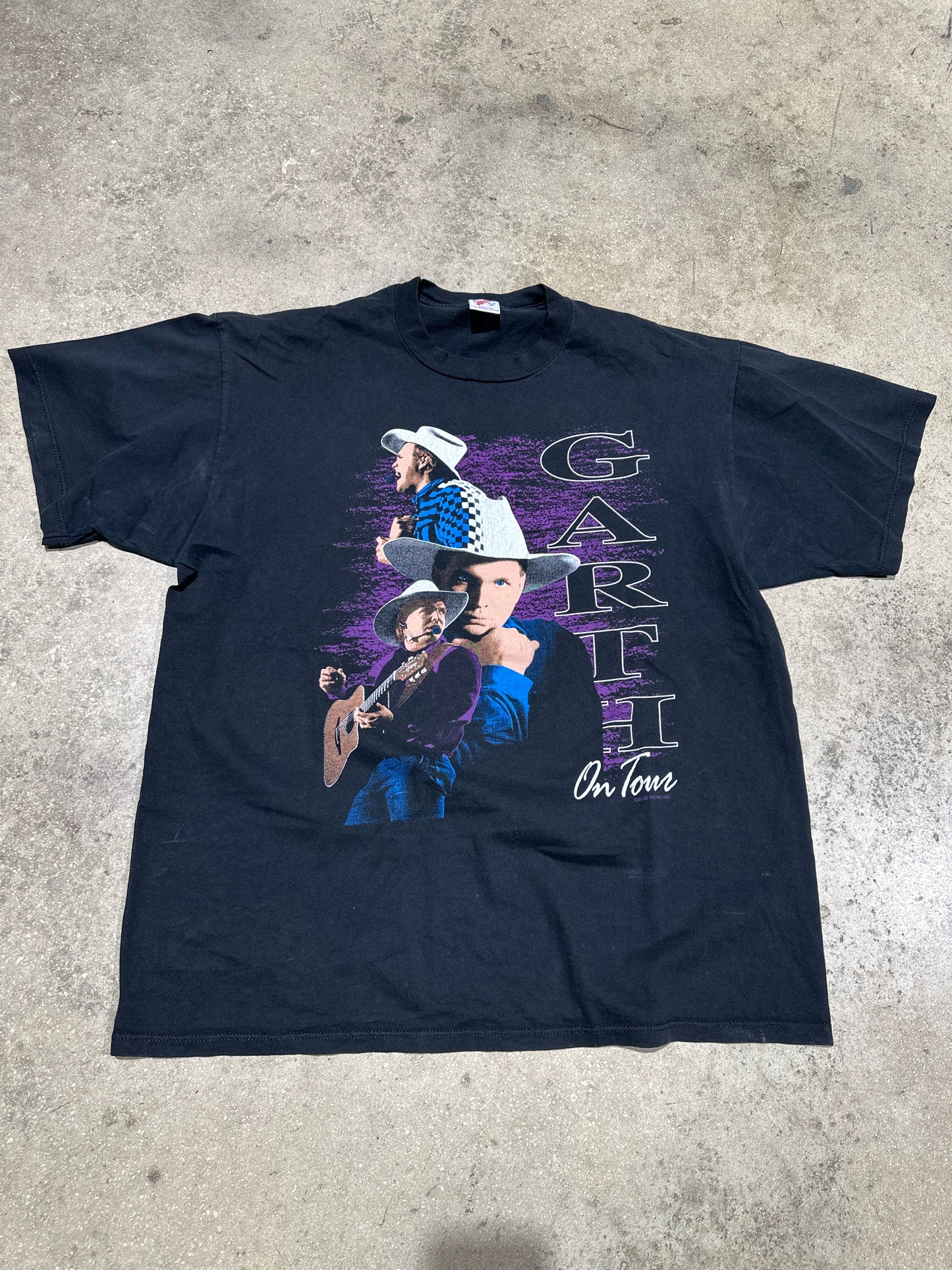 1992 Garth Brooks on Tour Tee - Black Size XL