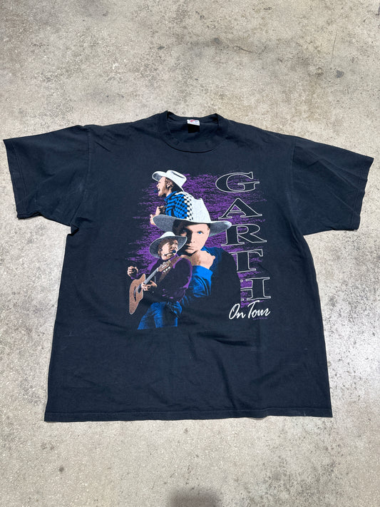 1992 Garth Brooks on Tour Tee - Black Size XL