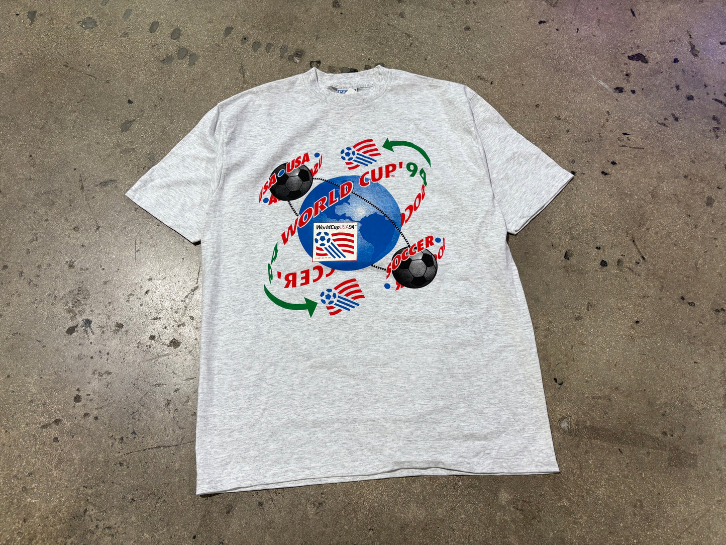 1994 World Cup Globe Tee - Grey Size XL