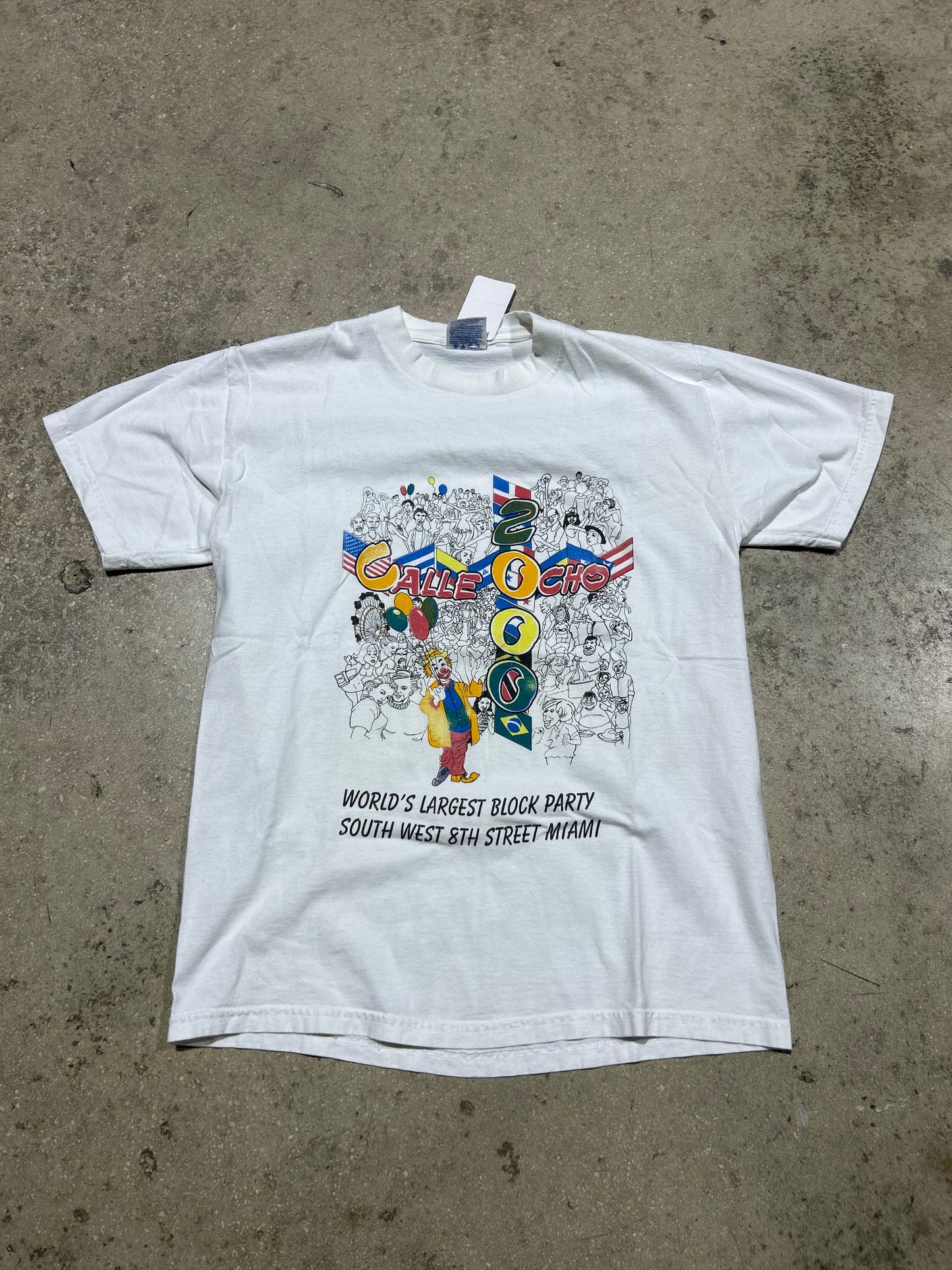 2000 Calle Ocho Tee - White Size Medium
