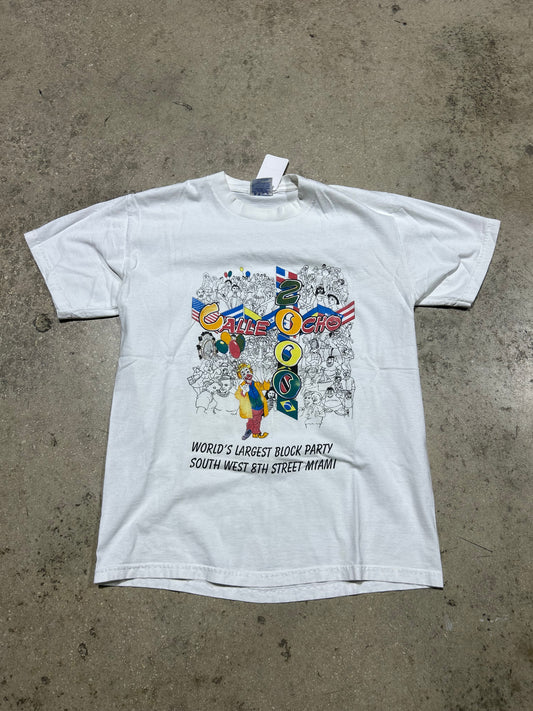 2000 Calle Ocho Tee - White Size Medium