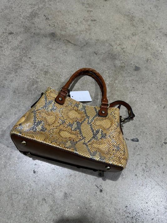 Patricia Nash Metallic Python Bag - Tan