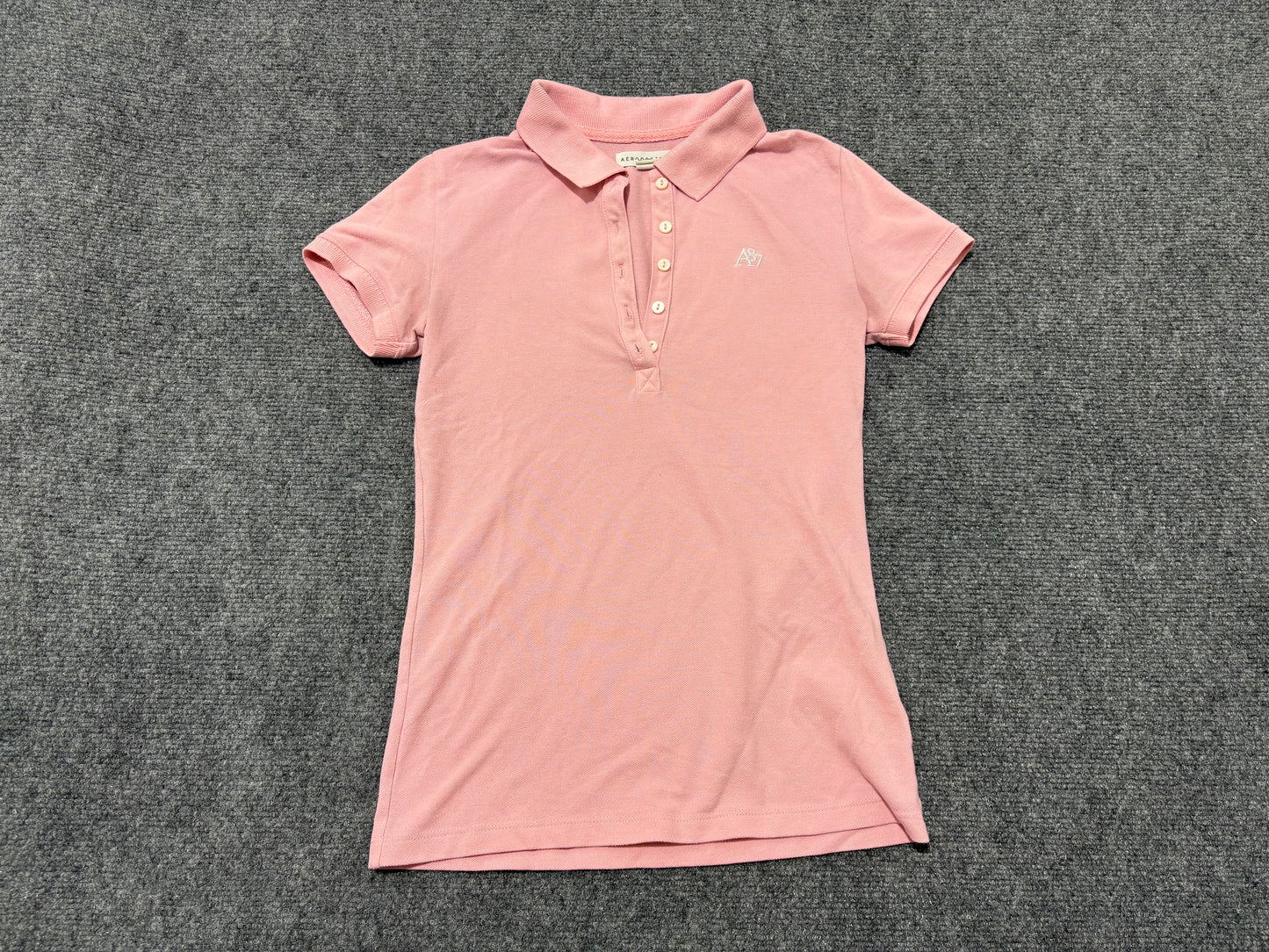 Womens Aeropostale Polo Shirt - Pink Size Small