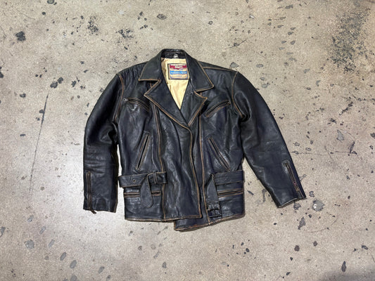 Air Force Leather Jacket - Brown Size Small