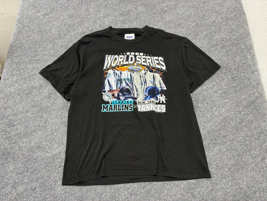 2003 Marlins vs Yankees World Series Tee - Black Size XL