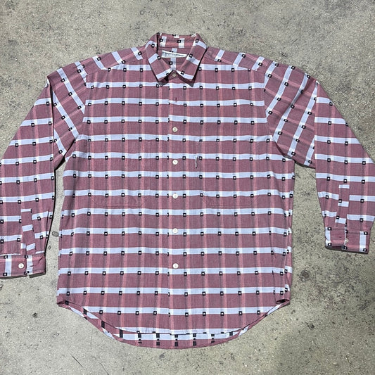 1980s Levis Button Up - Pink Size Medium