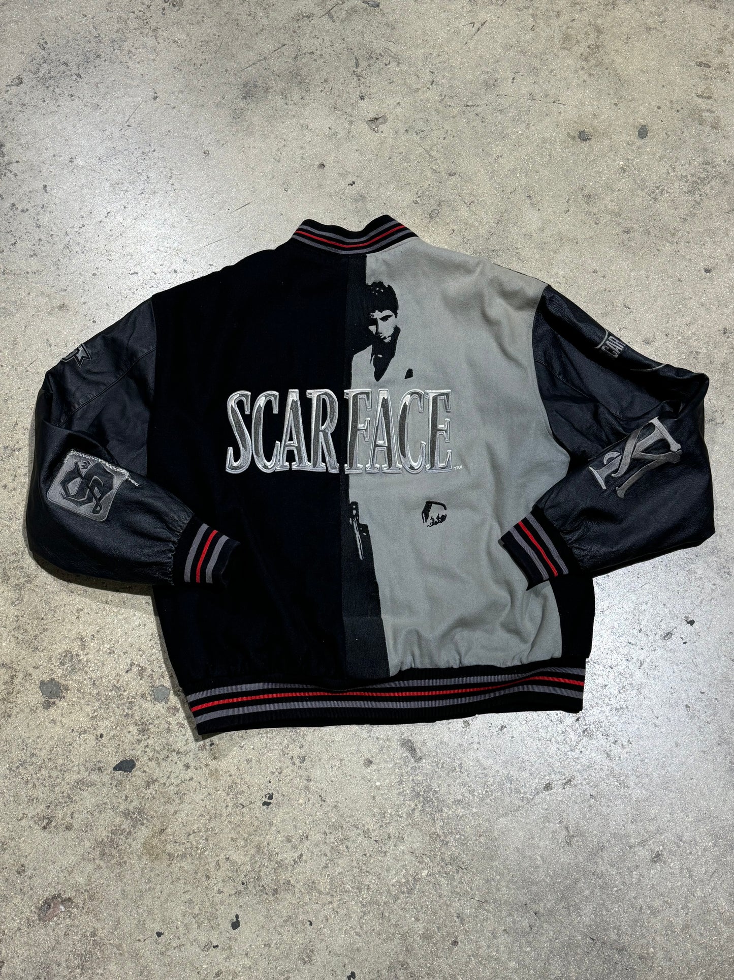 Jeff Hamilton Scarface Reversible Varsity Jacket - Black Size XL