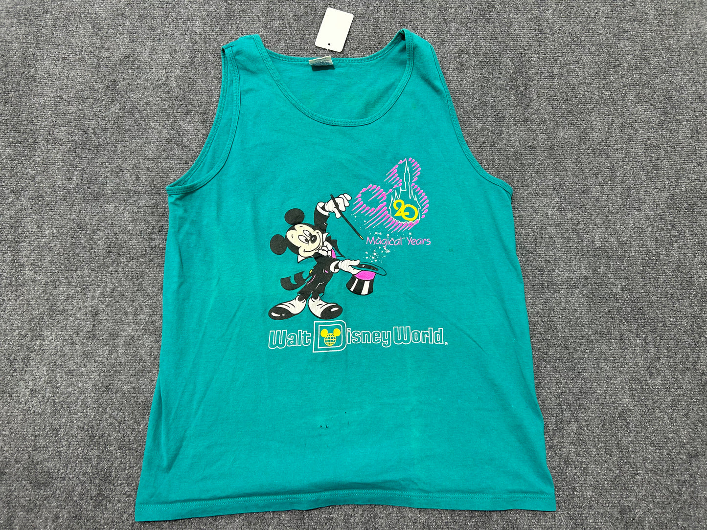 Walt Disney World 20 Magical Years Tank Top - Teal Size Large