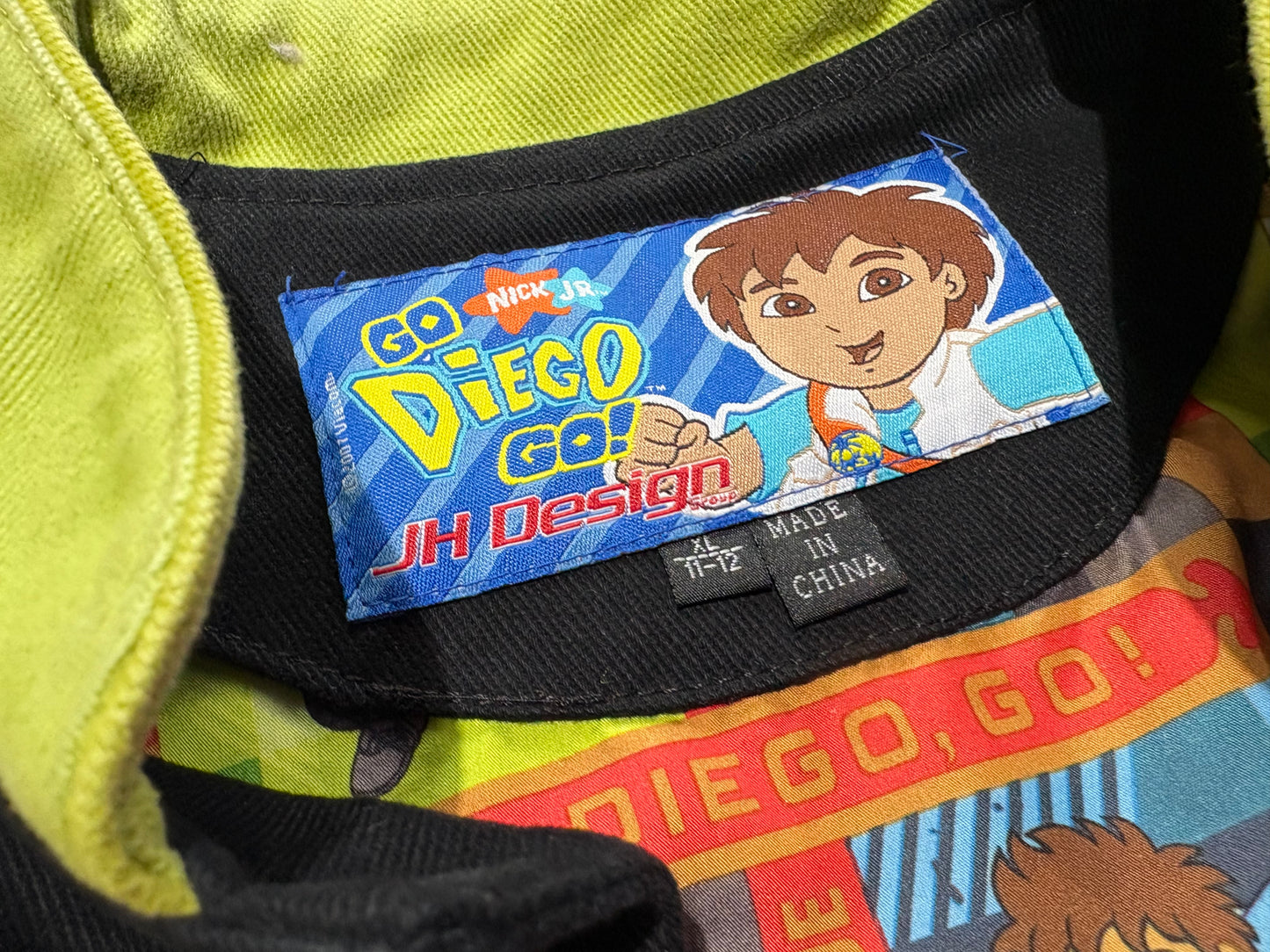 JH Design Go Diego Go Racing Jacket - Black /Lime Green Size Youth XL