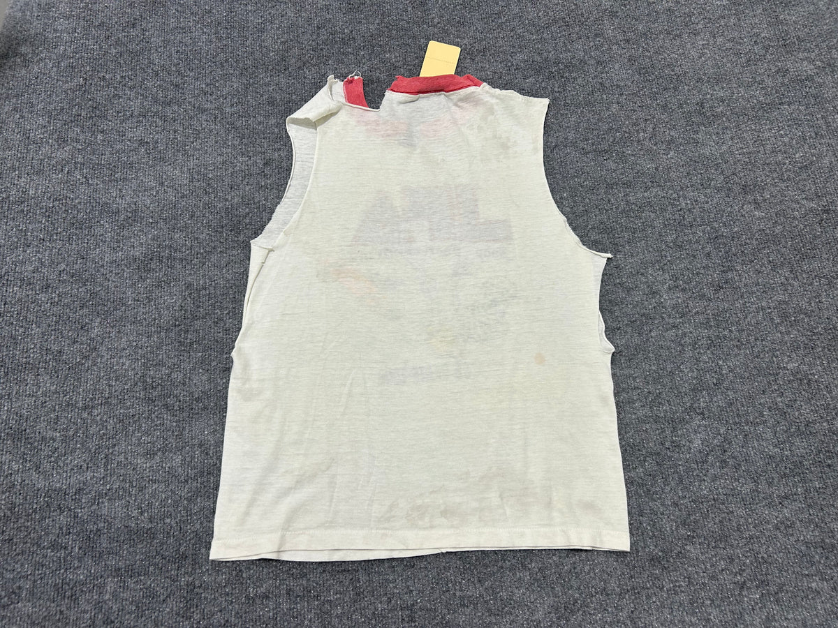 1985 Chopped Jody Fosters Army Skate Tour Tee - White Size Medium